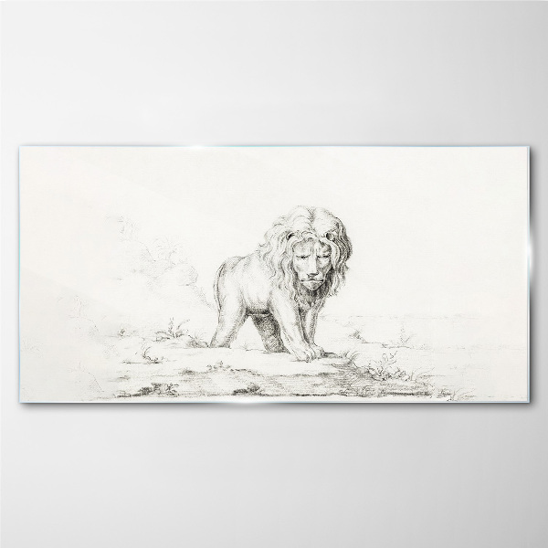 Obraz Szklany Lion in Contemplation