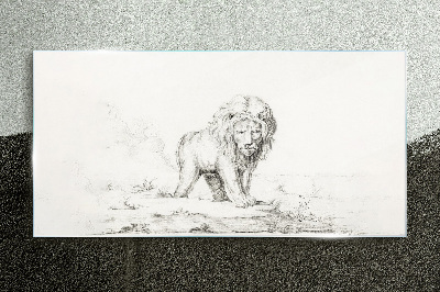 Obraz Szklany Lion in Contemplation