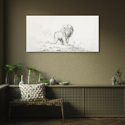Obraz Szklany Lion in Contemplation