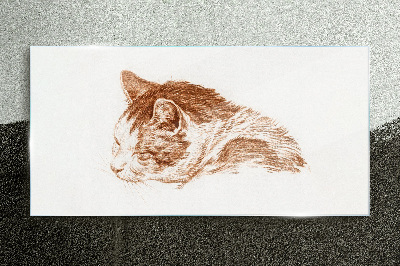 Obraz na Szkle Rysunek Zwierzę Kot