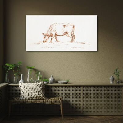 Obraz na Szkle Rysunek zwierzę krowa