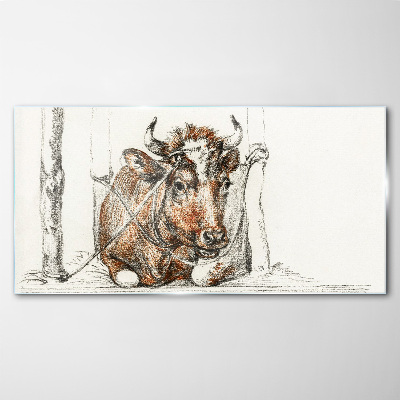 Obraz Szklany Rysunek zwierzę krowa