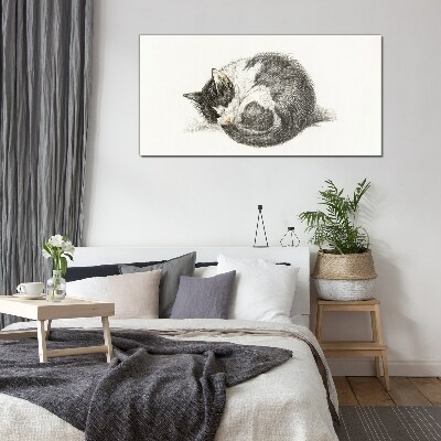 Obraz Szklany Rysunek Zwierzę Kot
