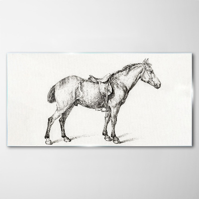 Obraz na Szkle Rysunek Zwierzę Koń