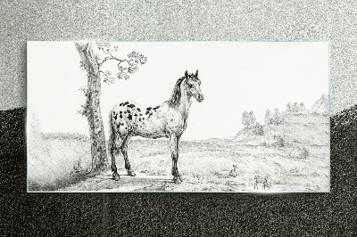 Obraz na Szkle Rysunek Zwierzęta Koń
