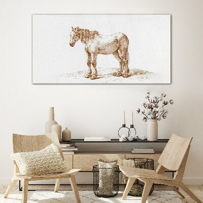 Obraz Szklany Rysunek Zwierzę Koń