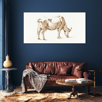 Obraz Szklany Rysunek zwierzę krowa