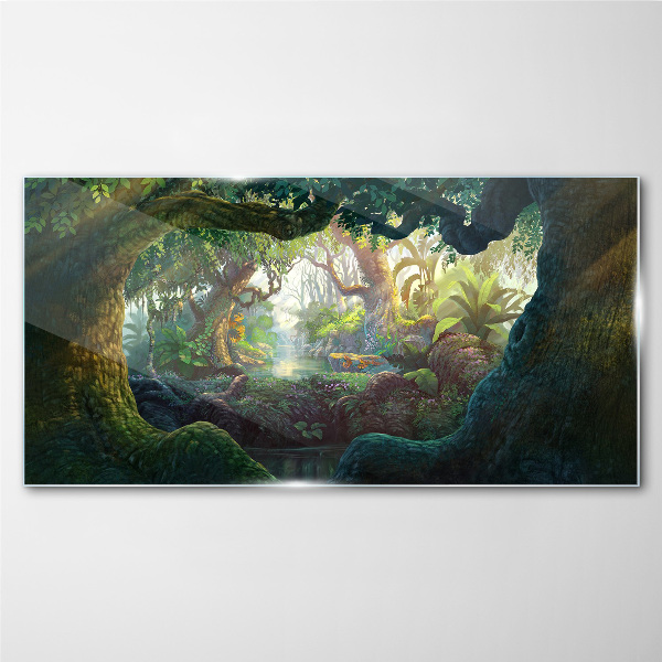 Obraz na Szkle fantasy las przyroda