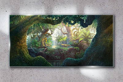 Obraz na Szkle fantasy las przyroda