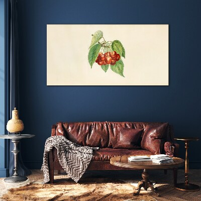 Obraz na Szkle owoce wiśnie gałęzie liście