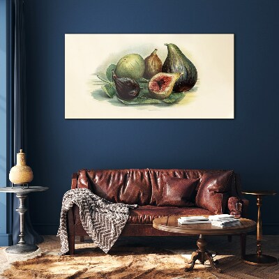 Obraz Szklany owoce liście