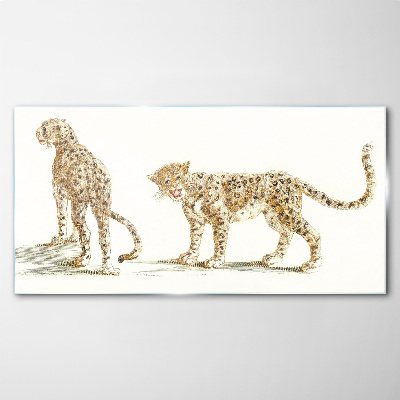Obraz na Szkle Leopardzi w ruchu