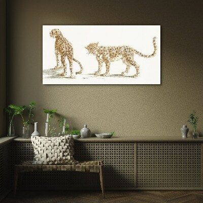 Obraz na Szkle Leopardzi w ruchu