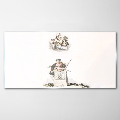 Obraz na Szkle Mitologiczne inspiracje w pastelowych tonach