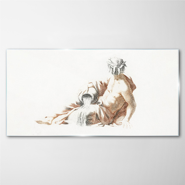 Obraz na Szkle Mitologiczny mężczyzna z dzbanem
