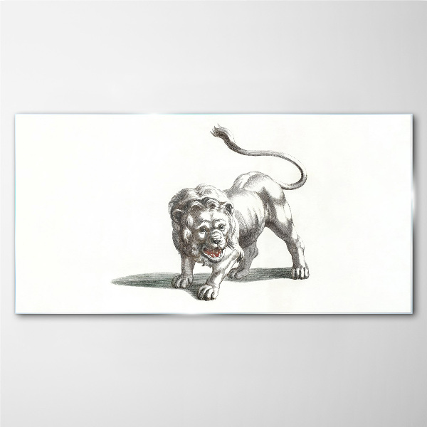 Obraz Szklany Lion in Motion