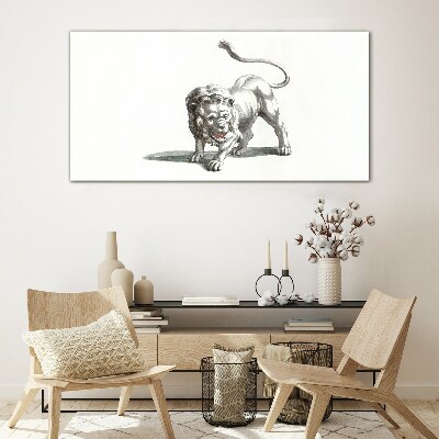 Obraz Szklany Lion in Motion