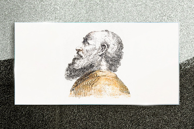 Obraz Szklany Portret mężczyzny z brodą