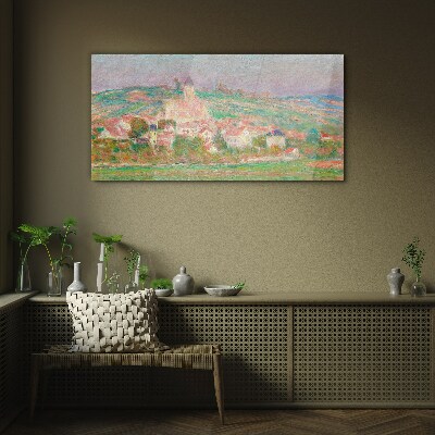 Obraz Szklany Vetheuil Zachód Słońca Monet