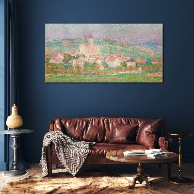 Obraz Szklany Vetheuil Zachód Słońca Monet