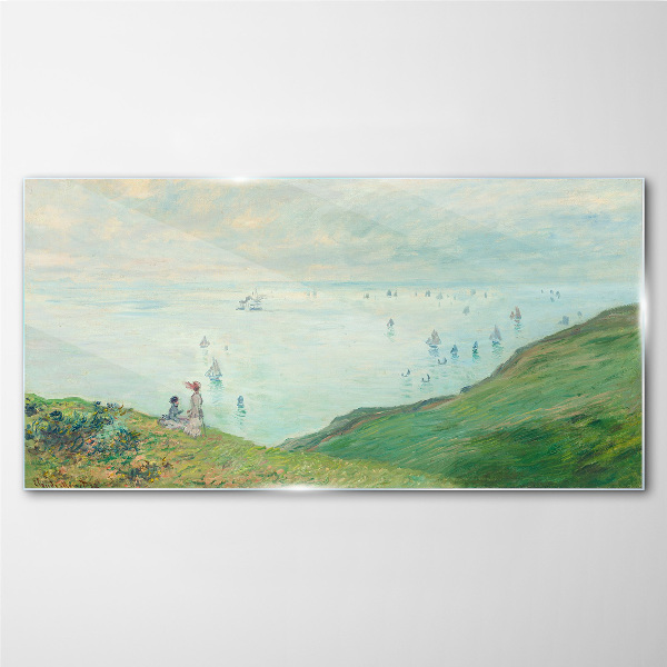Obraz na Szkle Klify w Pourville Monet
