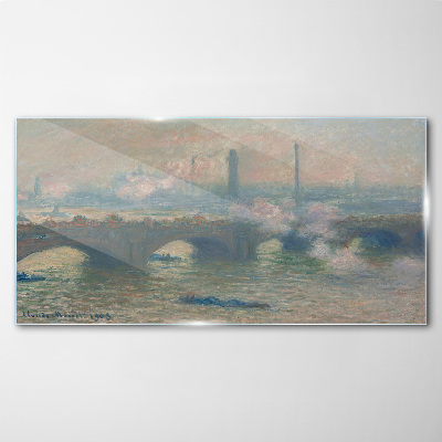Obraz na Szkle Waterloo most szary Monet