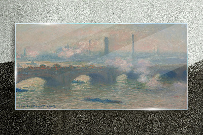 Obraz na Szkle Waterloo most szary Monet