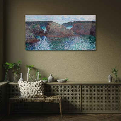 Obraz na Szkle Skał Ocean Monet