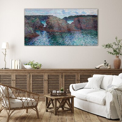 Obraz na Szkle Skał Ocean Monet