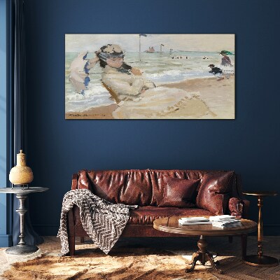 Obraz na Szkle Camille plaża Trouville Monet