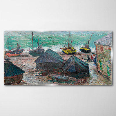 Obraz Szklany Port morski z łodziami