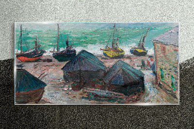 Obraz Szklany Port morski z łodziami