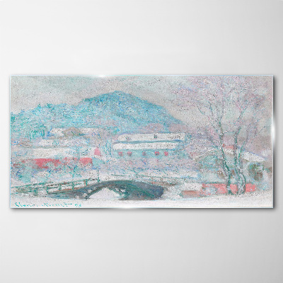 Obraz na Szkle Wioska w Norwegii Monet