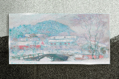 Obraz na Szkle Wioska w Norwegii Monet