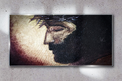 Obraz na Szkle Portret z cierniową koroną