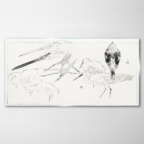 Obraz Szklany Rysunek Zwierzę Ptak