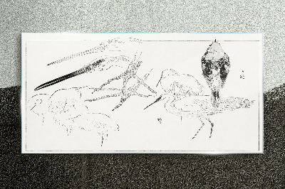 Obraz Szklany Rysunek Zwierzę Ptak