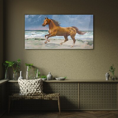 Obraz Szklany Galloping Horse by Unknown Artist