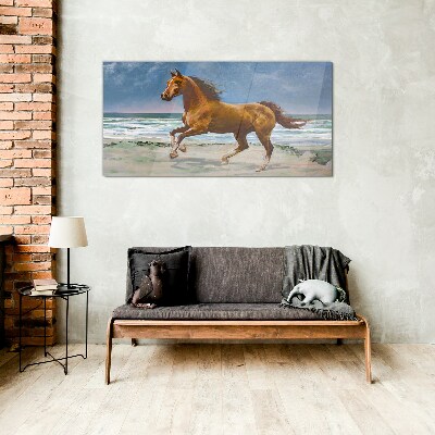 Obraz Szklany Galloping Horse by Unknown Artist