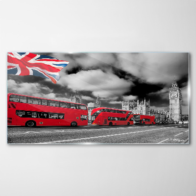 Obraz na Szkle Droga Londyn Autobus