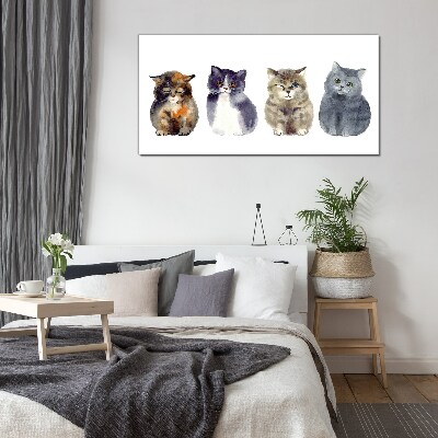 Obraz Szklany Zwierzęta Koty Akwarela