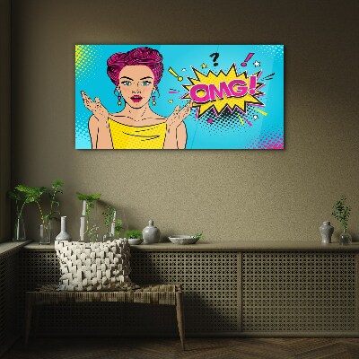 Obraz Szklany Zaskoczenie w Pop Art