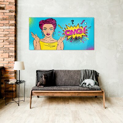 Obraz Szklany Zaskoczenie w Pop Art