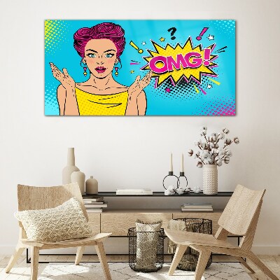 Obraz Szklany Zaskoczenie w Pop Art