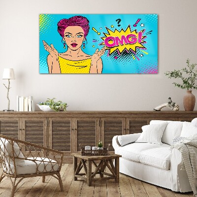 Obraz Szklany Zaskoczenie w Pop Art