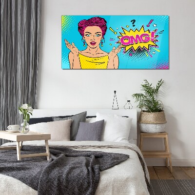 Obraz Szklany Zaskoczenie w Pop Art
