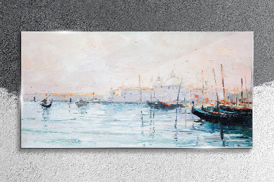 Obraz na Szkle Spokojny port o poranku