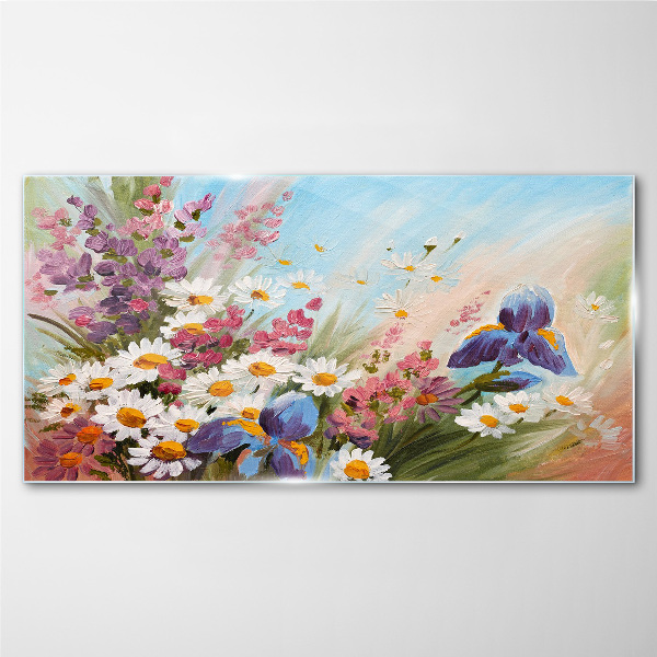 Obraz Szklany malarstwo kwiaty roślina