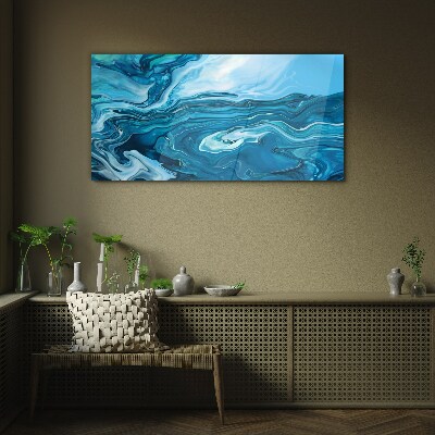 Obraz na Szkle Oceaniczne fale w niebieskich odcieniach