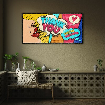 Obraz na Szkle Pop Art: Wyraz wdzięczności